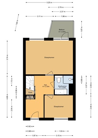 Floorplan - Clingendaellaan 85, 1333 WC Almere